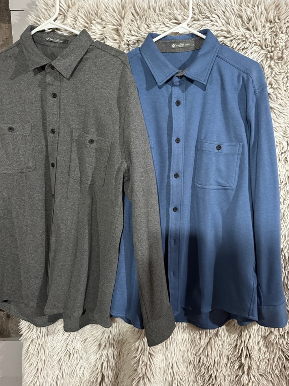 Untitled Blue Casual Button-Down Shirt by Unknown Brand